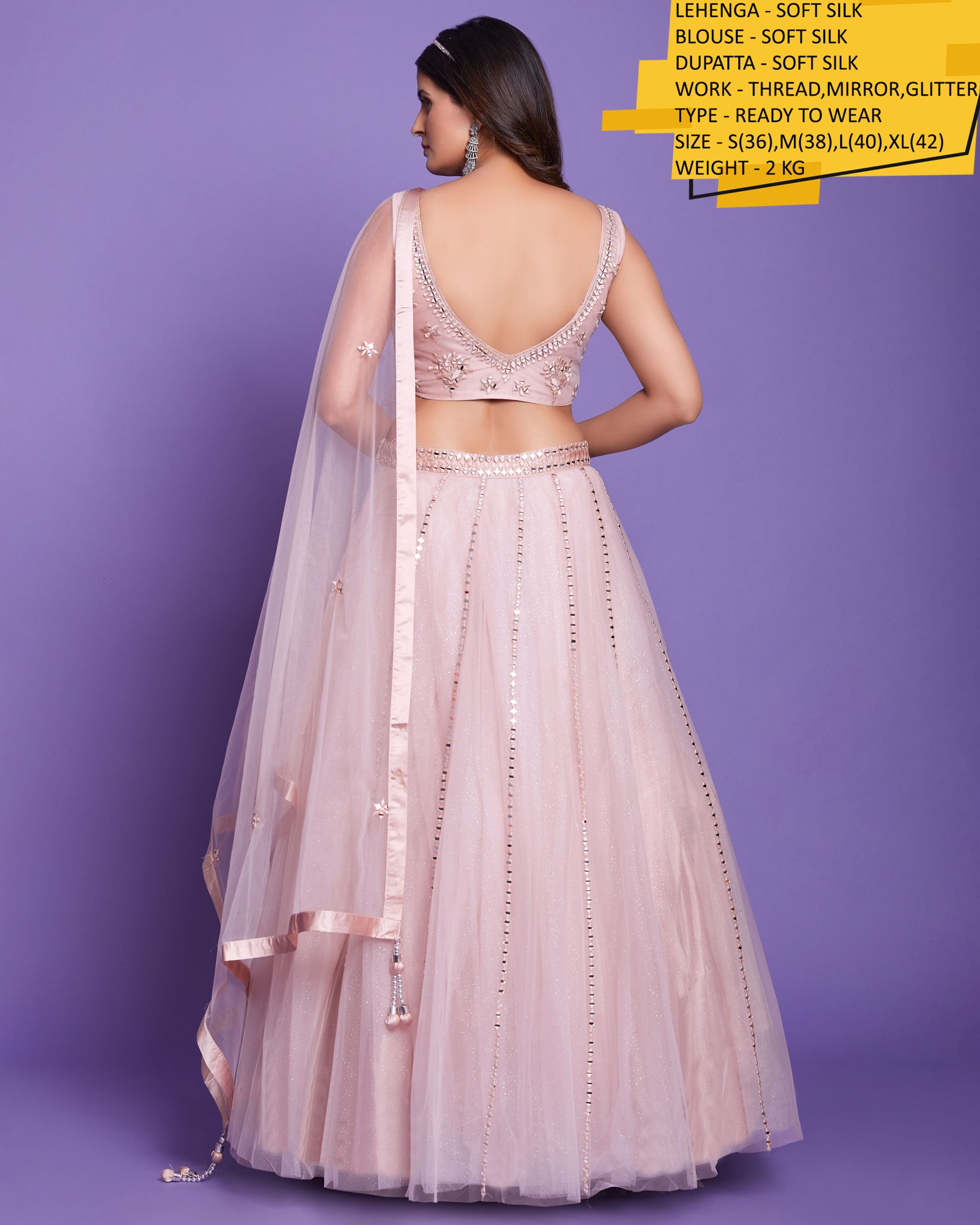 Effortless Elegance: Embrace Ready-to-Wear Soft Silk Lehenga Choli with Dupatta for Your Special Occasions