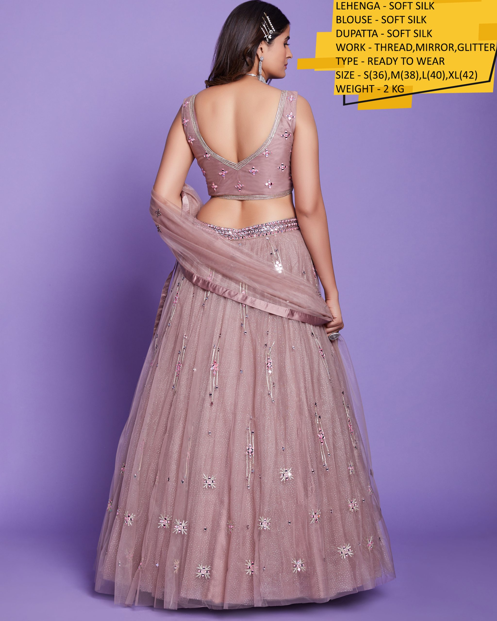 Effortless Elegance: Embrace Ready-to-Wear Soft Silk Lehenga Choli with Dupatta for Your Special Occasions