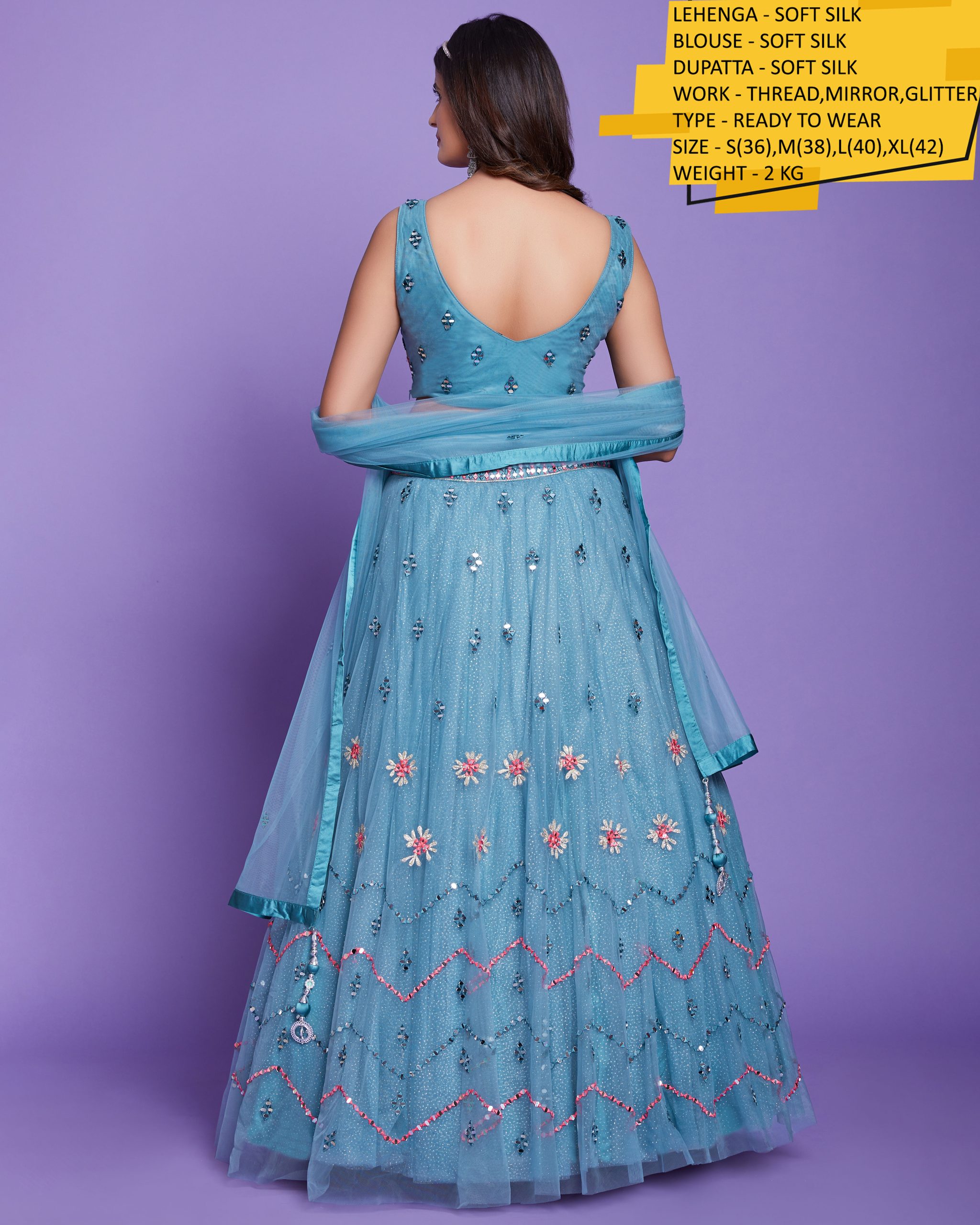 Effortless Elegance: Embrace Ready-to-Wear Soft Silk Lehenga Choli with Dupatta for Your Special Occasions