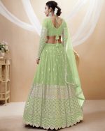 Create Your Dream Lehenga Semi-stitched Georgette Lehenga Fabric Georgette Choli And Georgette Dupatta Embellished With Sequin Embroidery