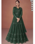 Real Georgette Heavy Embroidery Full Flair Anarkali Gown