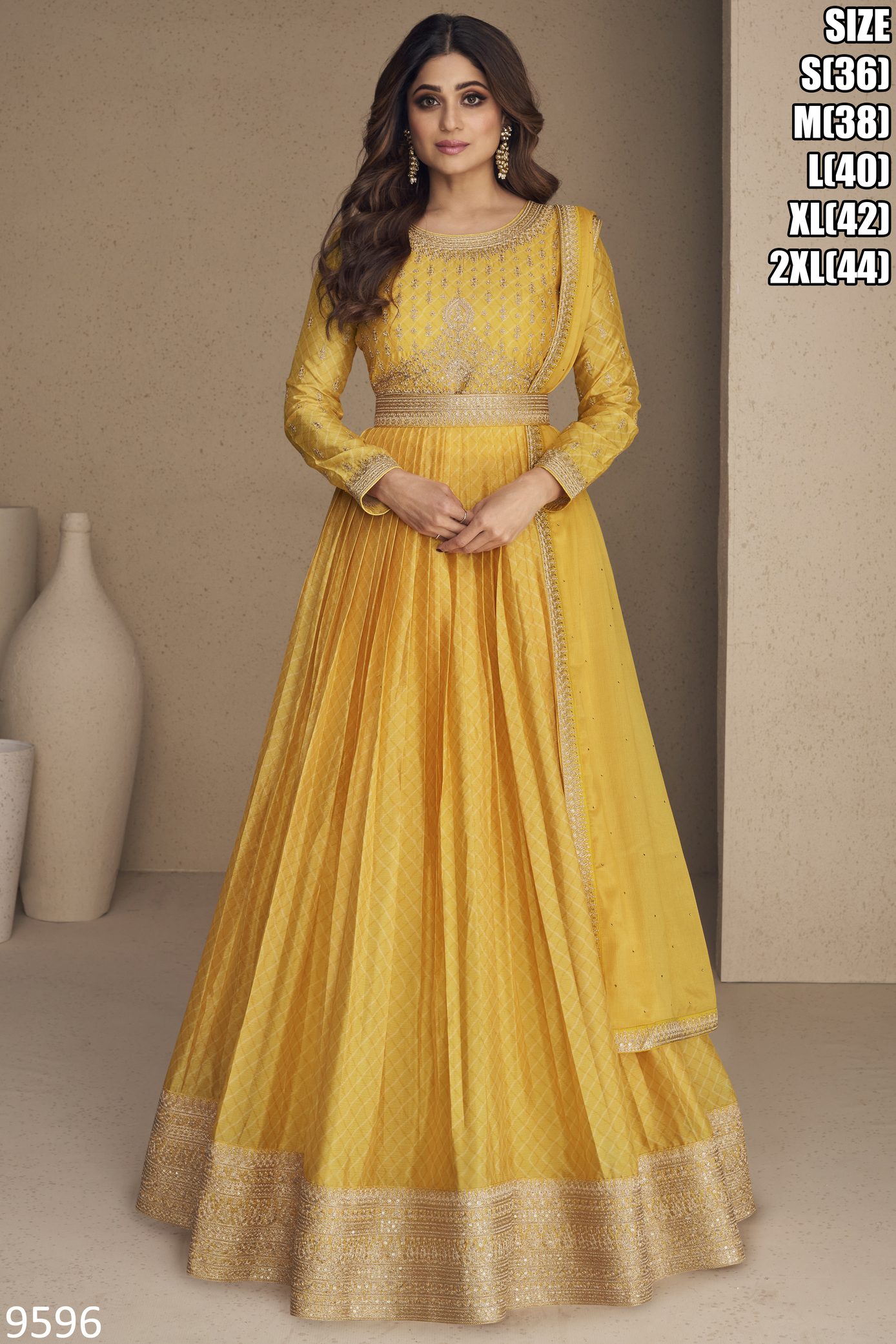 Chinon Silk Readymade Gown with Dupatta Embrace Timeless Glamour