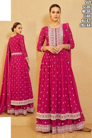 Nyra Cut Readymade Real Georgette Embroidery Salwar Suit