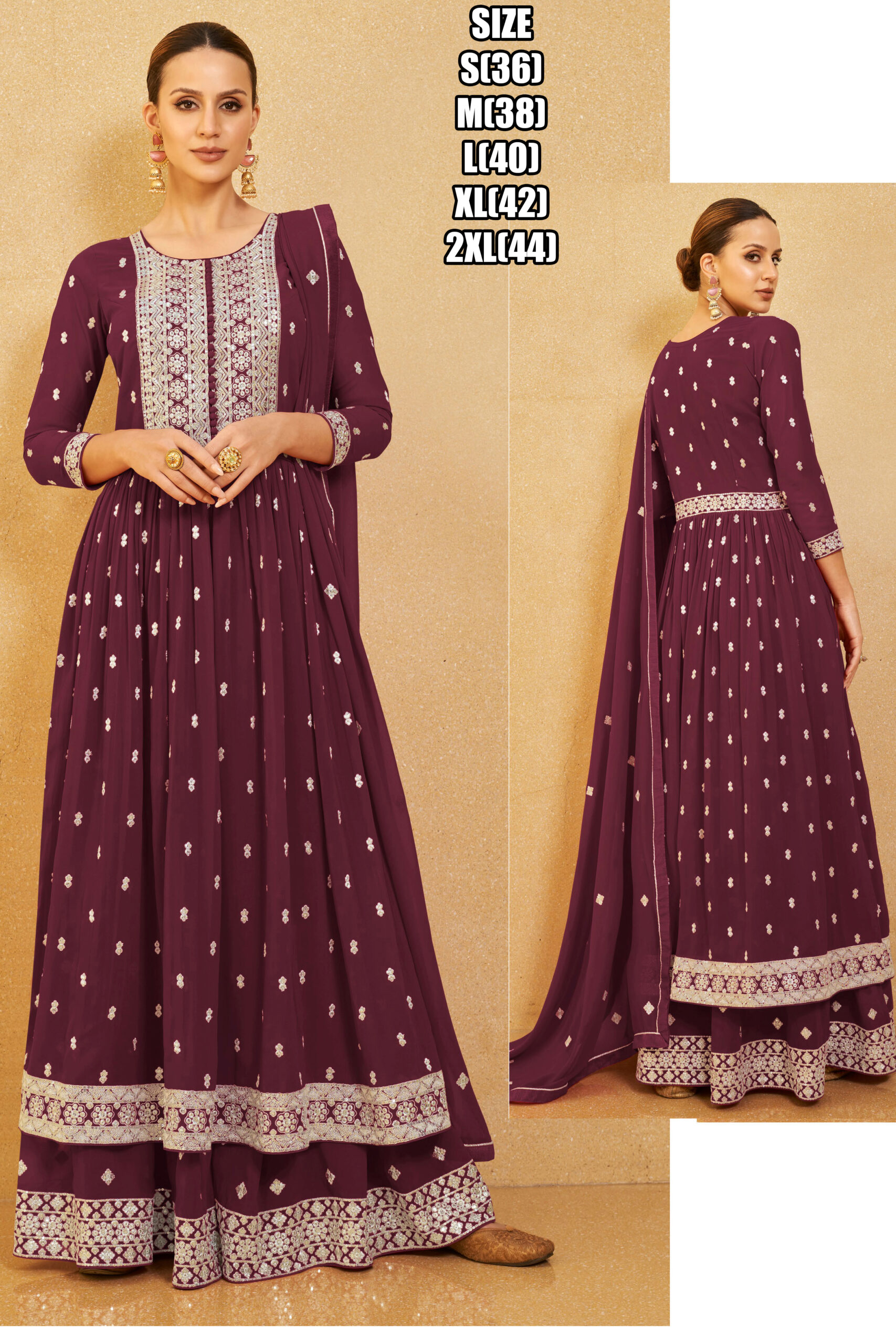 Nyra Cut Readymade Real Georgette Embroidery Salwar Suit
