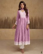 Vamika Present Aadhira Vol 5 Heavy Rayon White Thread Work Stitched Kurti Set