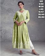 Ethnicrang Women's Stitched Pure Rayon Embroidery Narya Cut Kurti Pent With Dupatta