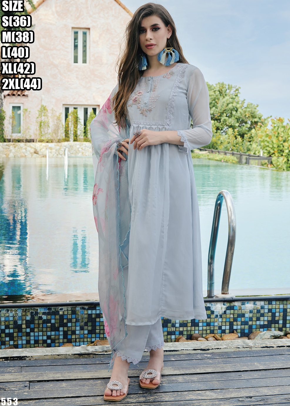 Zaveri Present Alaya Readymade Orangaza Partywear Salwar Suit Design