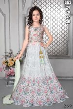 Kid's Wear Georgette Embroidery Stitched Lehenga Choli