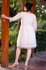 Handcrafted Khadi Cotton Tunic With Multi-Thread Work for a Unique and Stylish Look