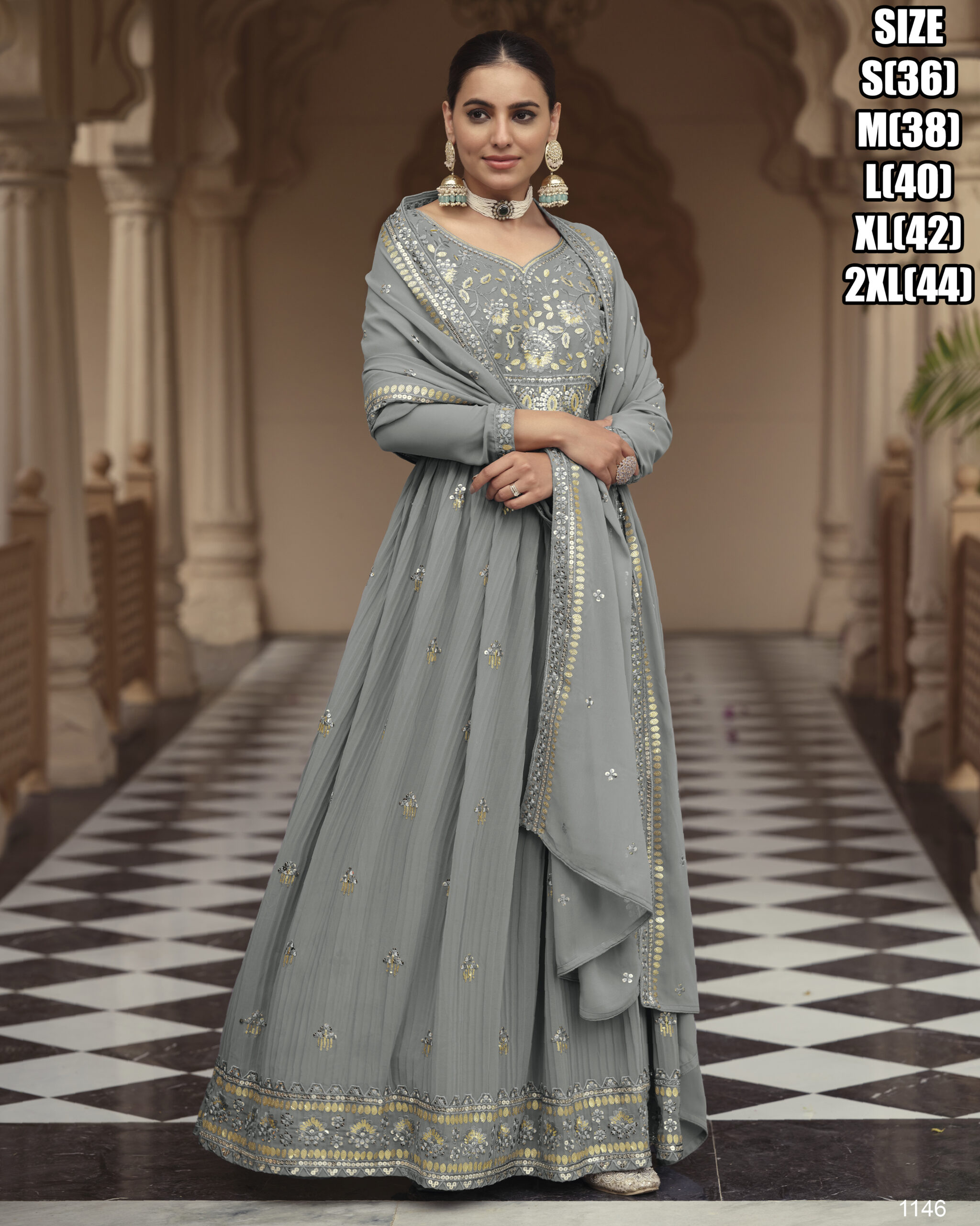 Presenting Partywear Georgette Long Gown Collection