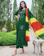 Anju Fabric Present Bandhan Vol 3 Pure Chinon Partywear Kurti,Pent,Dupatta Catalog