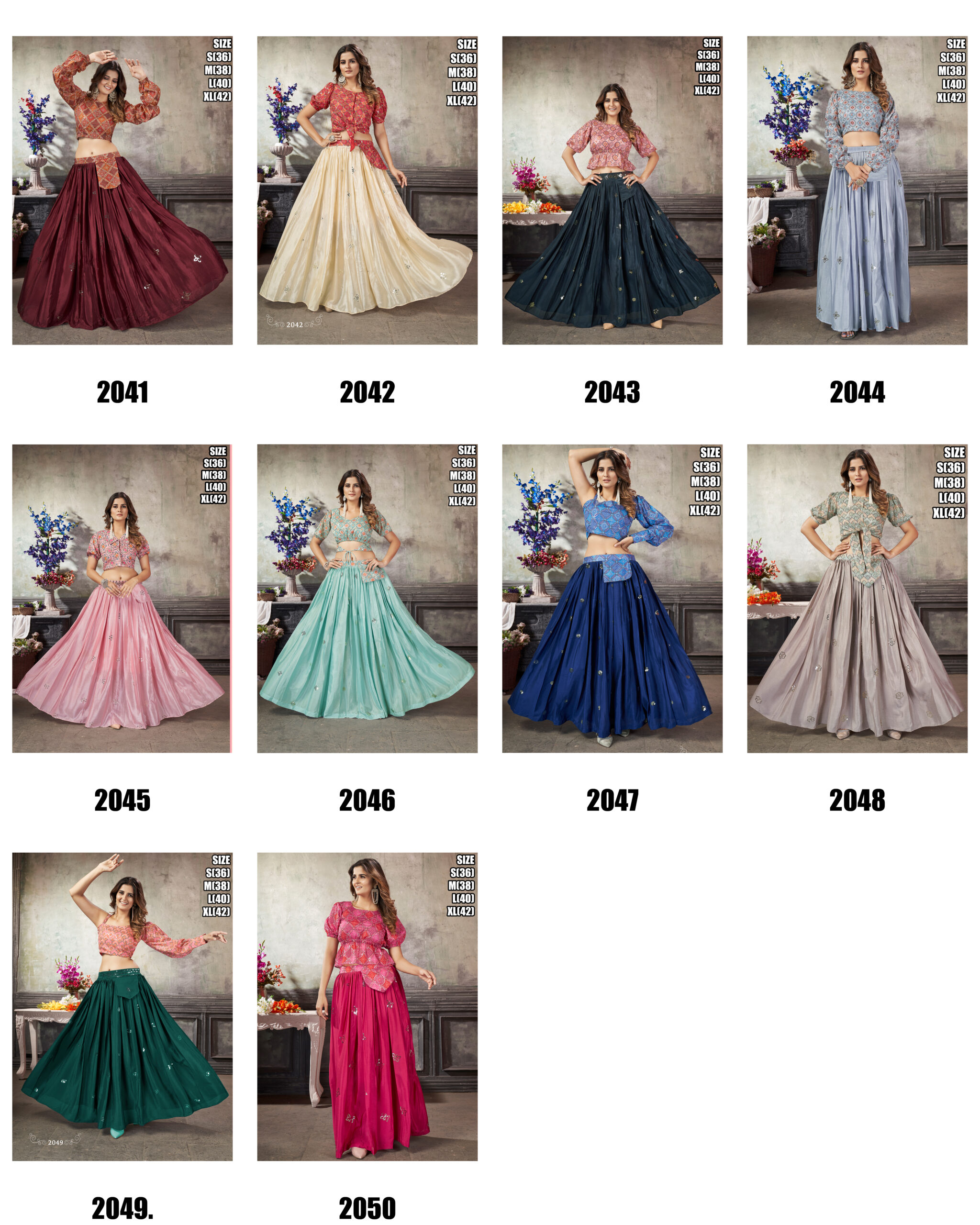 Exclusive Wedding Wear Readymade Croptop & Skirt Collection