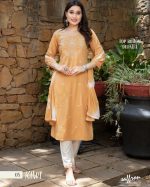 Elevate Your Style Fancy Dobby Jacquard Kurti, Pure Silk Bottom, And Nazneen Sibori Dupatta