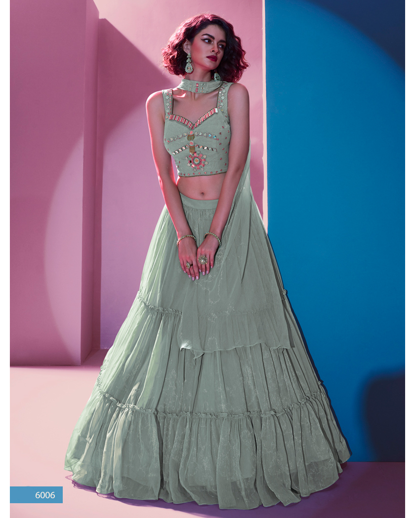 Unveil Elegance With Our Semi-stitched Lehenga Choli. Experience The Fusion Of Digital And Thread Work, A Perfect Blend Of Tradition And Modernity. Tailor To Your Fit And Celebrate Occasions In Style. 🌟💃