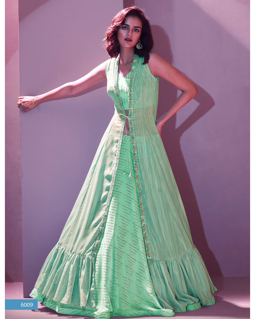 Unveil Elegance With Our Semi-stitched Lehenga Choli. Experience The Fusion Of Digital And Thread Work, A Perfect Blend Of Tradition And Modernity. Tailor To Your Fit And Celebrate Occasions In Style. 🌟💃