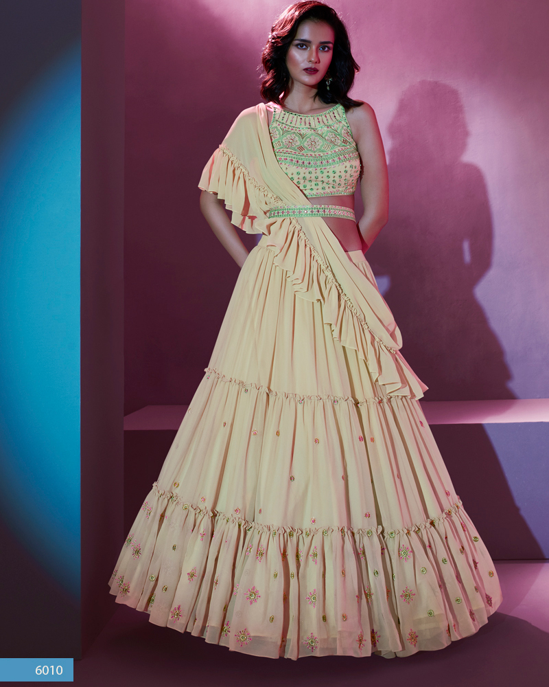 Unveil Elegance With Our Semi-stitched Lehenga Choli. Experience The Fusion Of Digital And Thread Work, A Perfect Blend Of Tradition And Modernity. Tailor To Your Fit And Celebrate Occasions In Style. 🌟💃