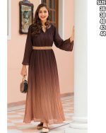 Party Wear Georgette Crush Stitched Gown With Belt