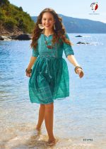 Fashion Talk Vol 2 By Anju Fabrics Ready To Wear Short Kurti With Fancy Dori