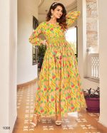 Designer Digital flower Print Muslin Kurti Aliya Cut Anarkali Kurti Collection