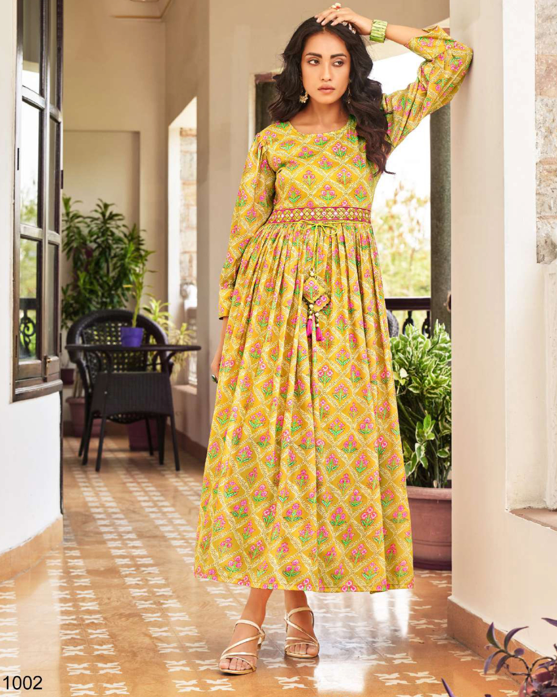 Designer Digital flower Print Muslin Kurti Aliya Cut Anarkali Kurti Collection