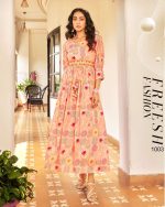 Designer Digital flower Print Muslin Kurti Aliya Cut Anarkali Kurti Collection