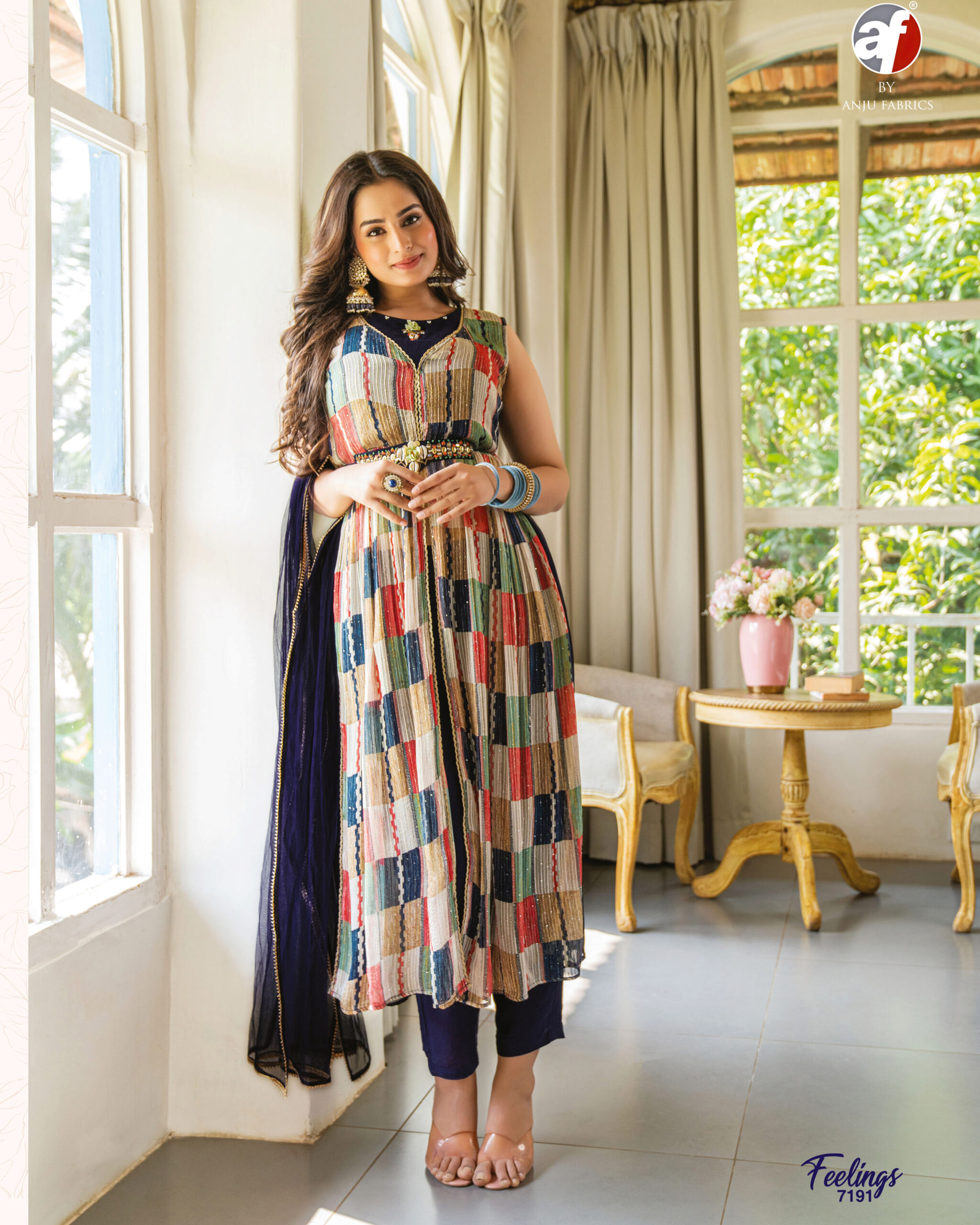 ANJU FABRICS PRESENTING NEW CATALOG FEELINGS NYRA KURTI PANT WITH DUPATTA