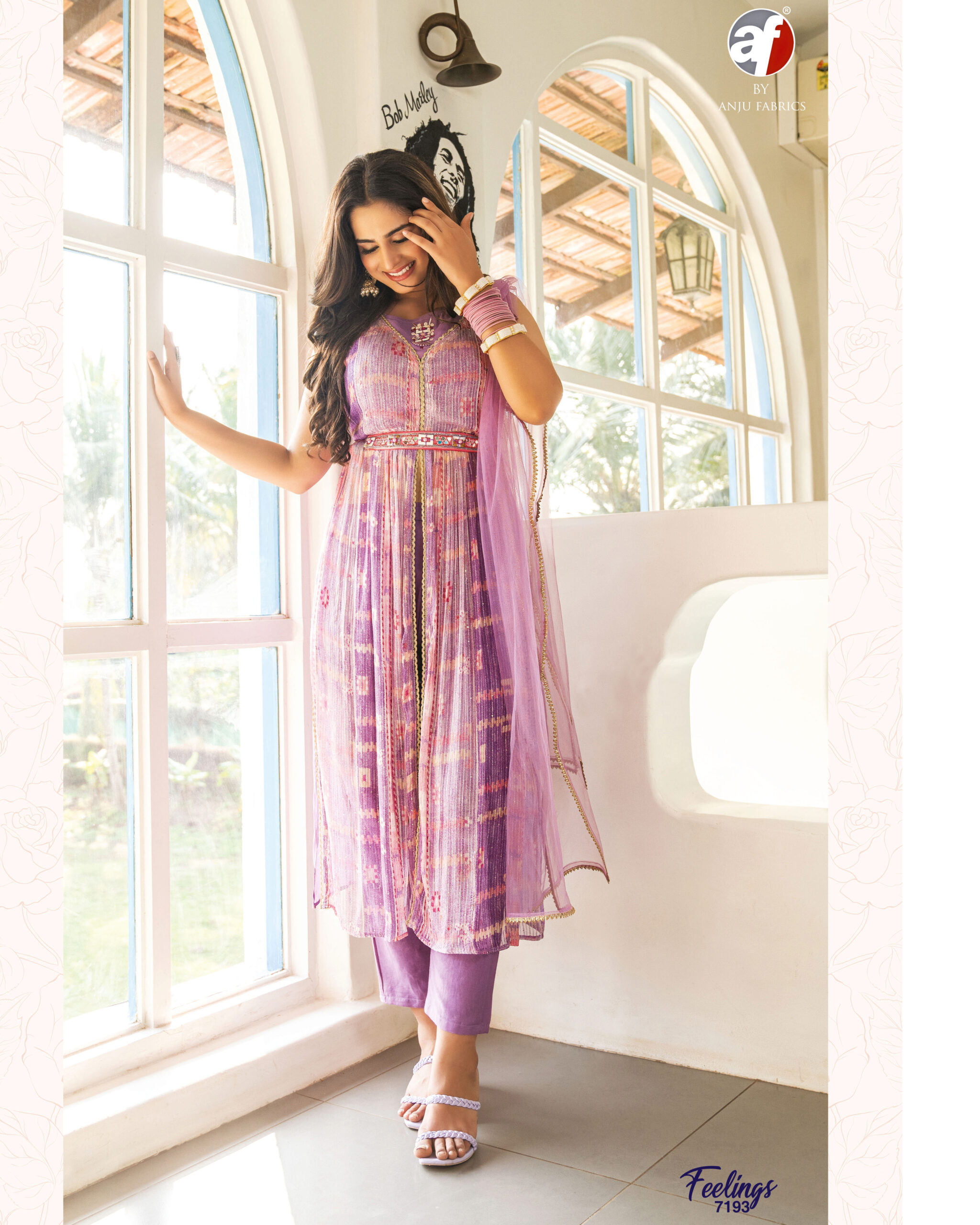 ANJU FABRICS PRESENTING NEW CATALOG FEELINGS NYRA KURTI PANT WITH DUPATTA