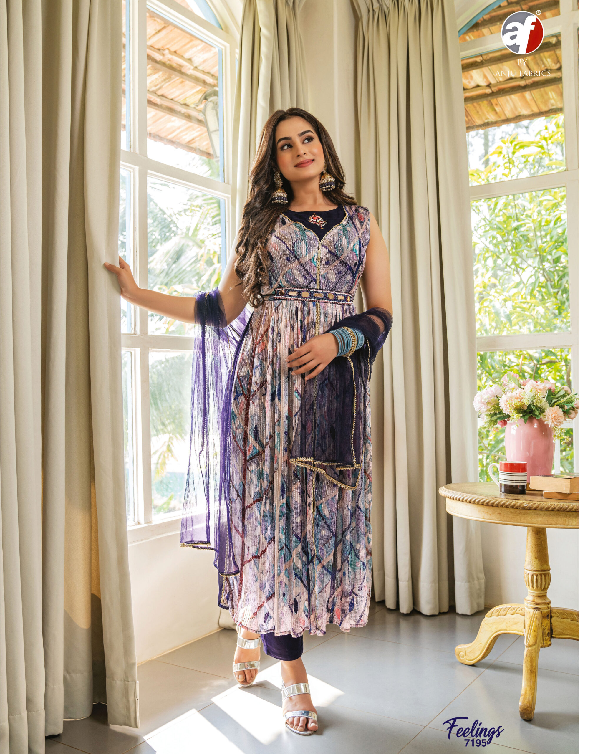 ANJU FABRICS PRESENTING NEW CATALOG FEELINGS NYRA KURTI PANT WITH DUPATTA