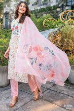 Chic Pure Cotton Schiffli Top, Jaam Satin Bottom, And Cotton Dupatta With Embroidery And Hand-light Work Get The Perfect Blend Of Style And Comfort