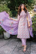Chic Pure Cotton Schiffli Top, Jaam Satin Bottom, And Cotton Dupatta With Embroidery And Hand-light Work Get The Perfect Blend Of Style And Comfort