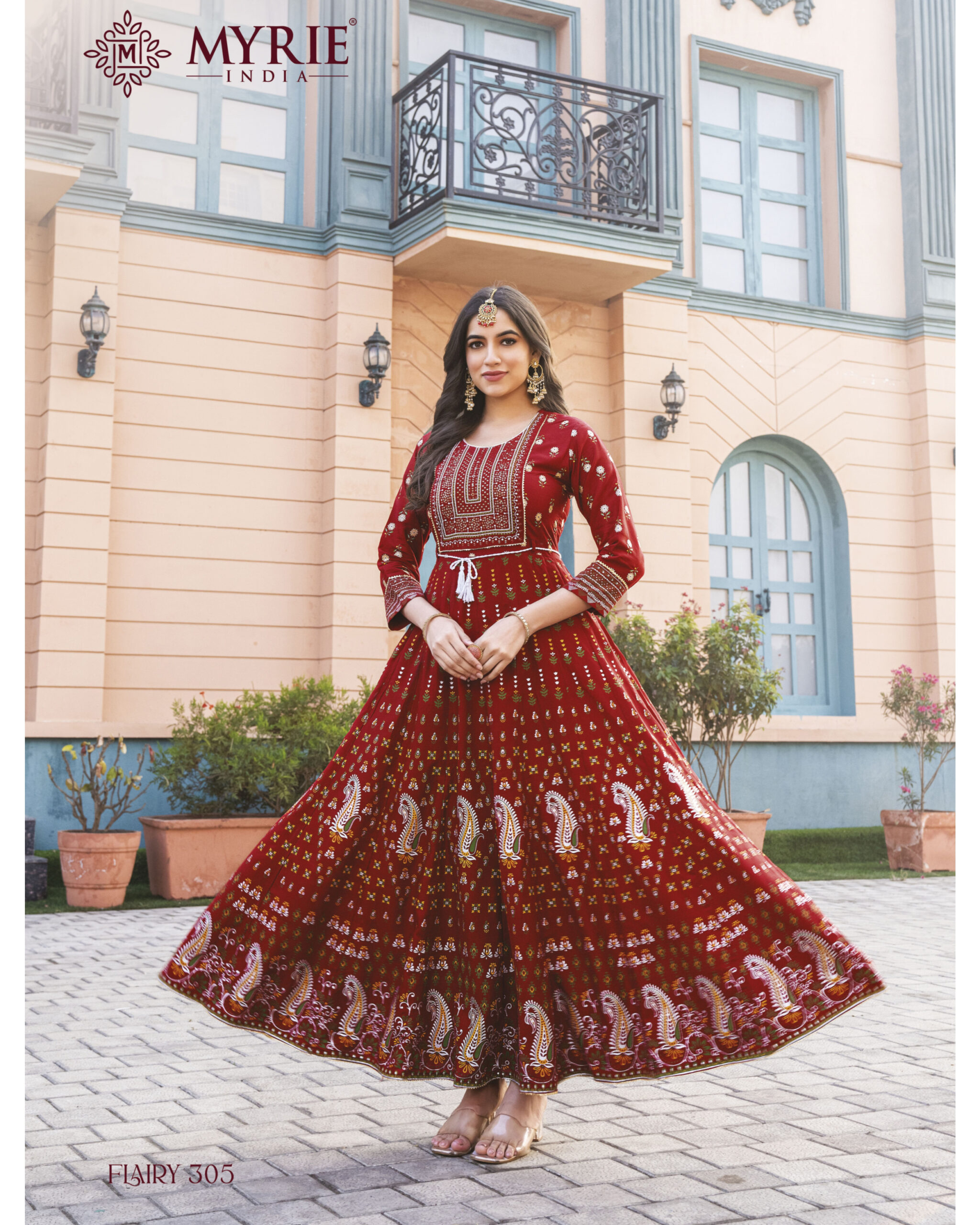 Myrie Present Flairy Vol 3 Rayon Printed Gown