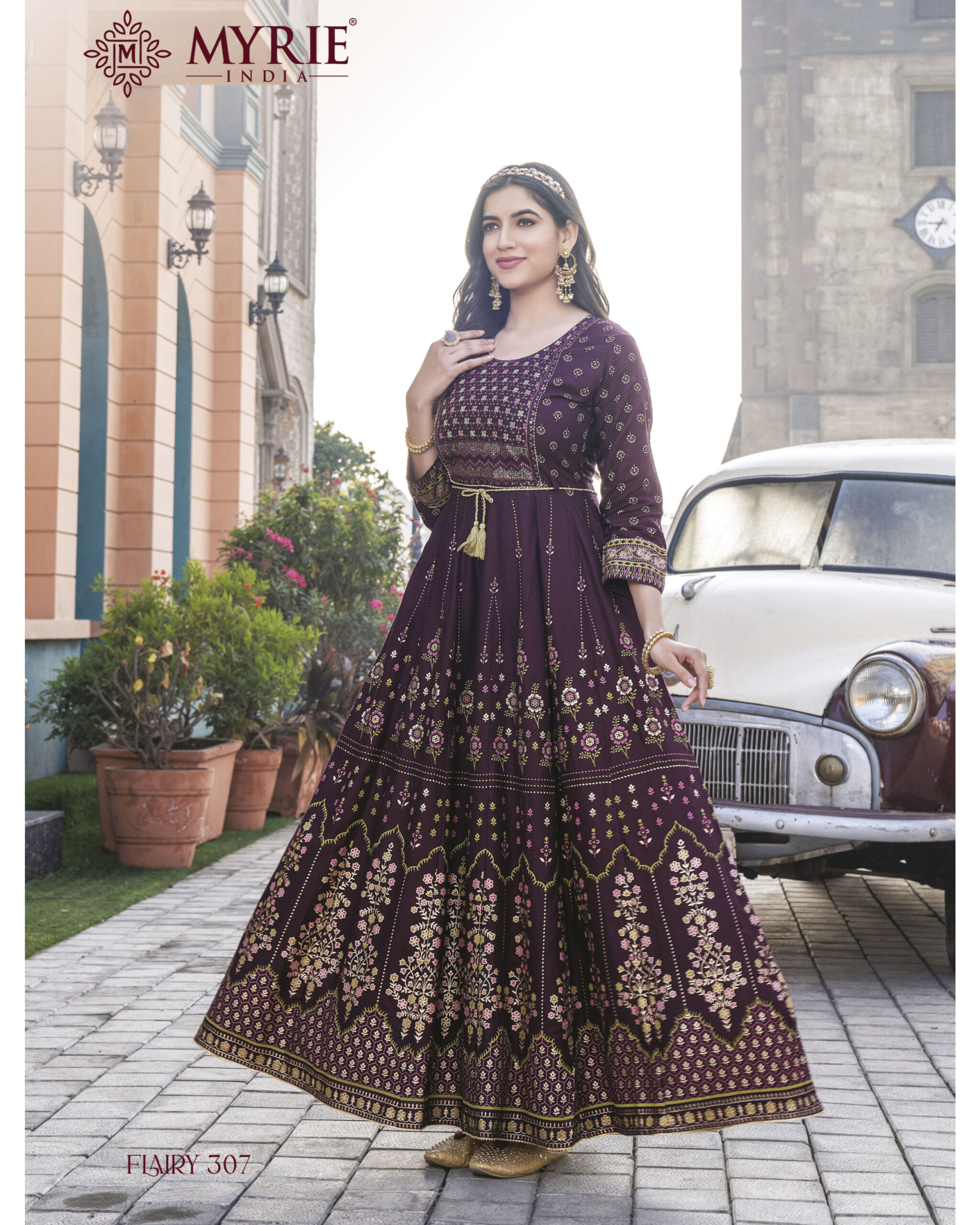 Myrie Present Flairy Vol 3 Rayon Printed Gown