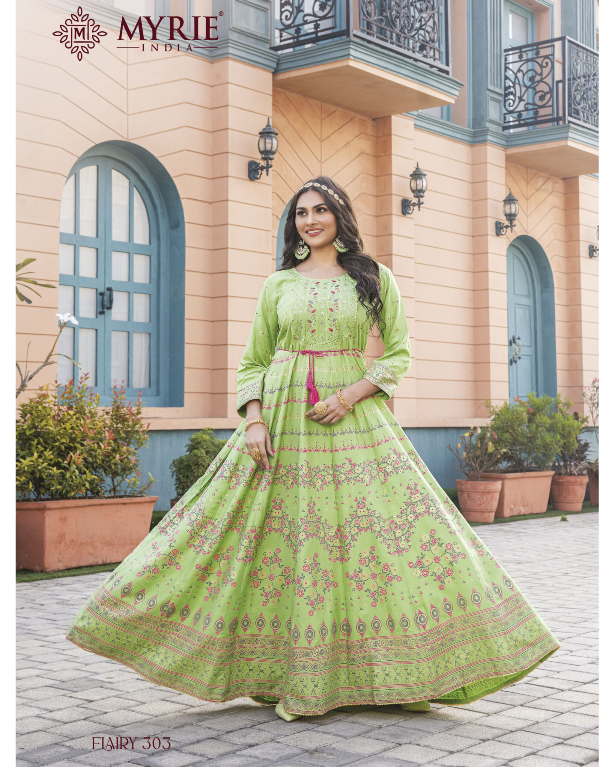 Myrie Present Flairy Vol 3 Rayon Printed Gown