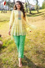 Elegant Co-ord Set with Intricate Embroidery and Tassel Accessories - Perfectly Crafted in Mul Cotton and Cambric Cotton