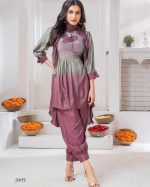 Ethnicrang Women's Natural Crepe Digital Printed Party Wear 2Pcs & 3pcs Fancy Kurti Pent With Dupatta