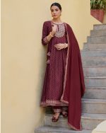 Rangoon Jilmil Rayon Print 3 Pcs Anarkali Kurti Set