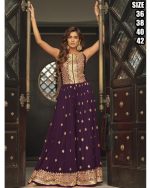 Zaveri Present Georgette Embroidery Partywear Jumpsuit Color Edition Vol 2