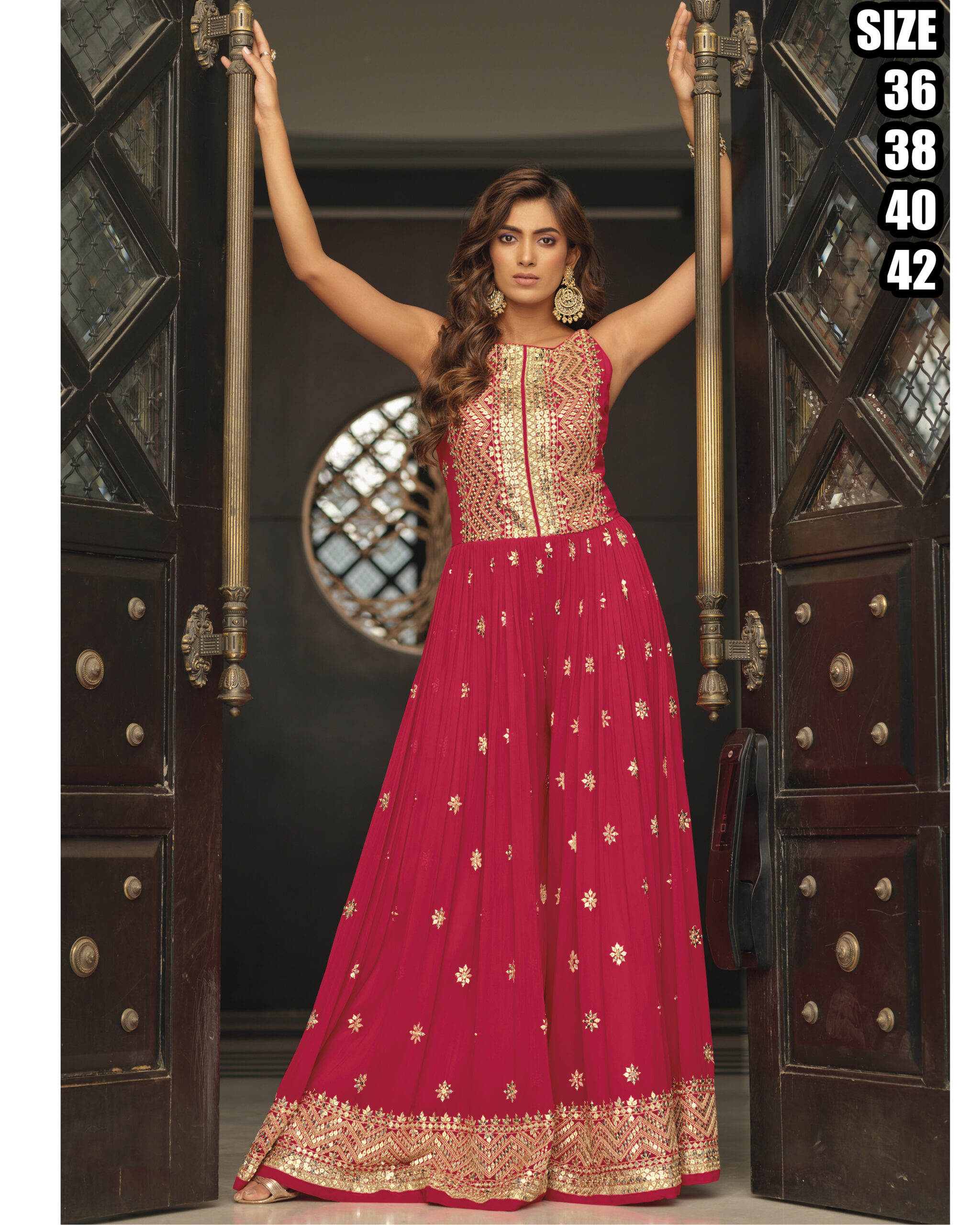 Zaveri Present Georgette Embroidery Partywear Jumpsuit Color Edition Vol 2
