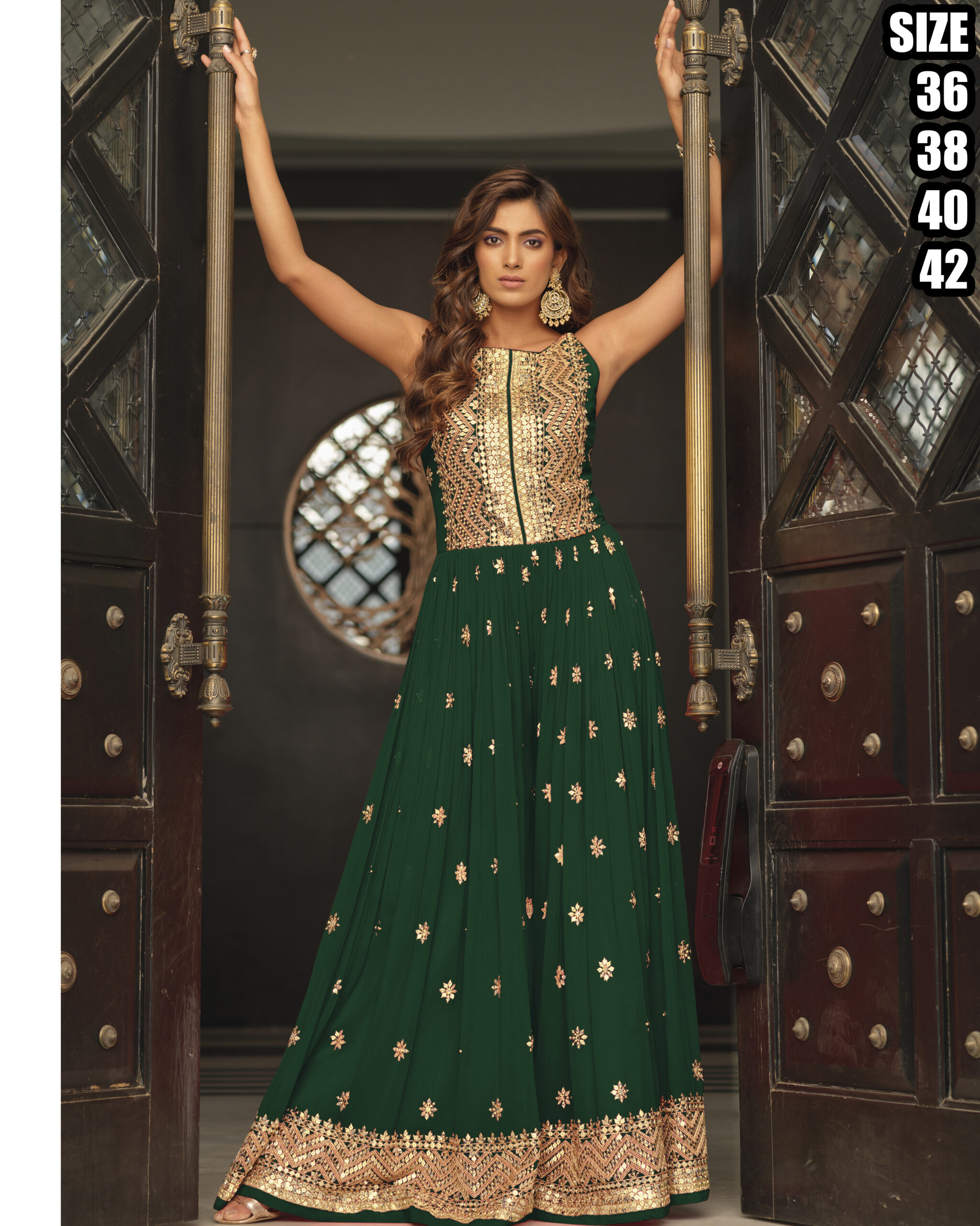 Zaveri Present Georgette Embroidery Partywear Jumpsuit Color Edition Vol 2