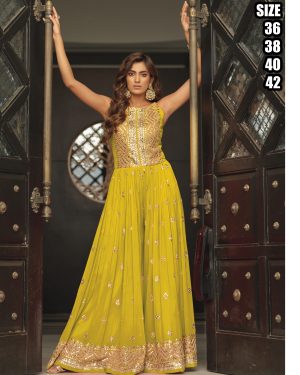 Zaveri Present Georgette Embroidery Partywear Jumpsuit Color Edition Vol 2