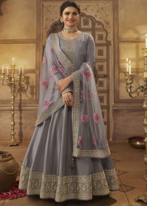 Vinay Fashion Kaseesh Noor Mahal Embroidered Silk Designer Gown.