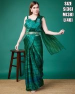 Women's Ready To Wear Embroidered Organza New Designer Saree With Blouse