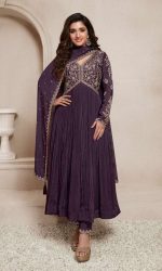 Women's Semi Stitched Chinon Embroidery Designer Salwar Suit