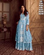 Luxurious Lakhnavi Charm Step into Style with Our Stitched Heavy Rayon Kurti Set