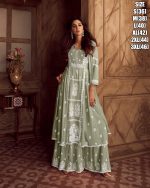 Luxurious Lakhnavi Charm Step into Style with Our Stitched Heavy Rayon Kurti Set