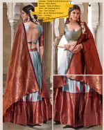 Our Semi Stitched Lehenga In Silk With Weaving Zari Work With Silk Dupatta. Embrace Elegance And Make A Statement