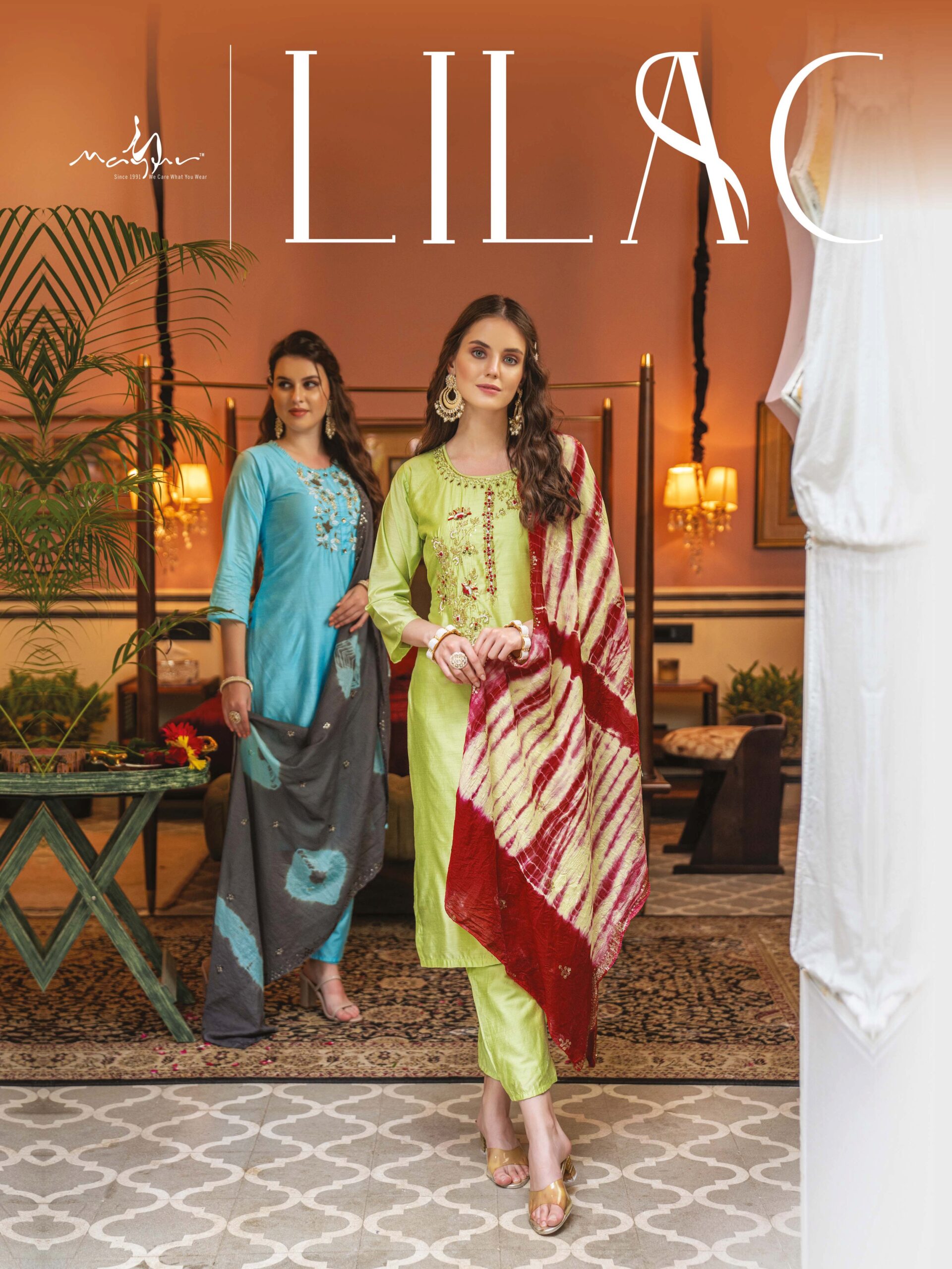 Lilac By Mayur Creation 101-106 Series Modal Silk Kurtis Bottom Dupatta Set