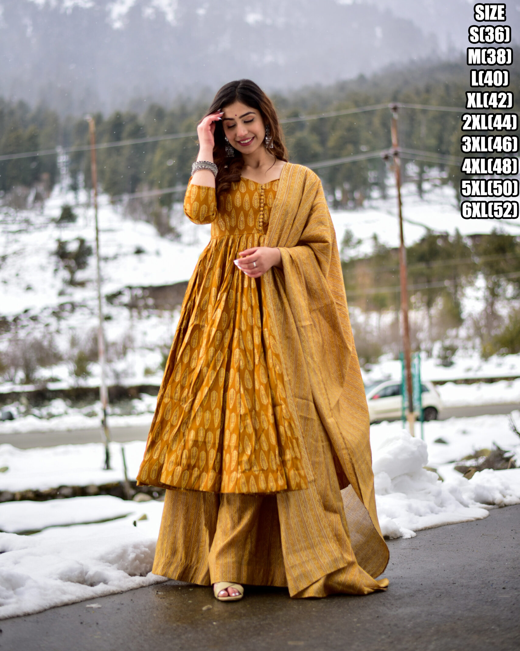 Women's Ready To Wear Heavy Georgette Digital Print Anarkali Kurti Set