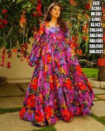 Women's Ready To Wear Heavy Georgette Digital Printed Gown With Dupatta