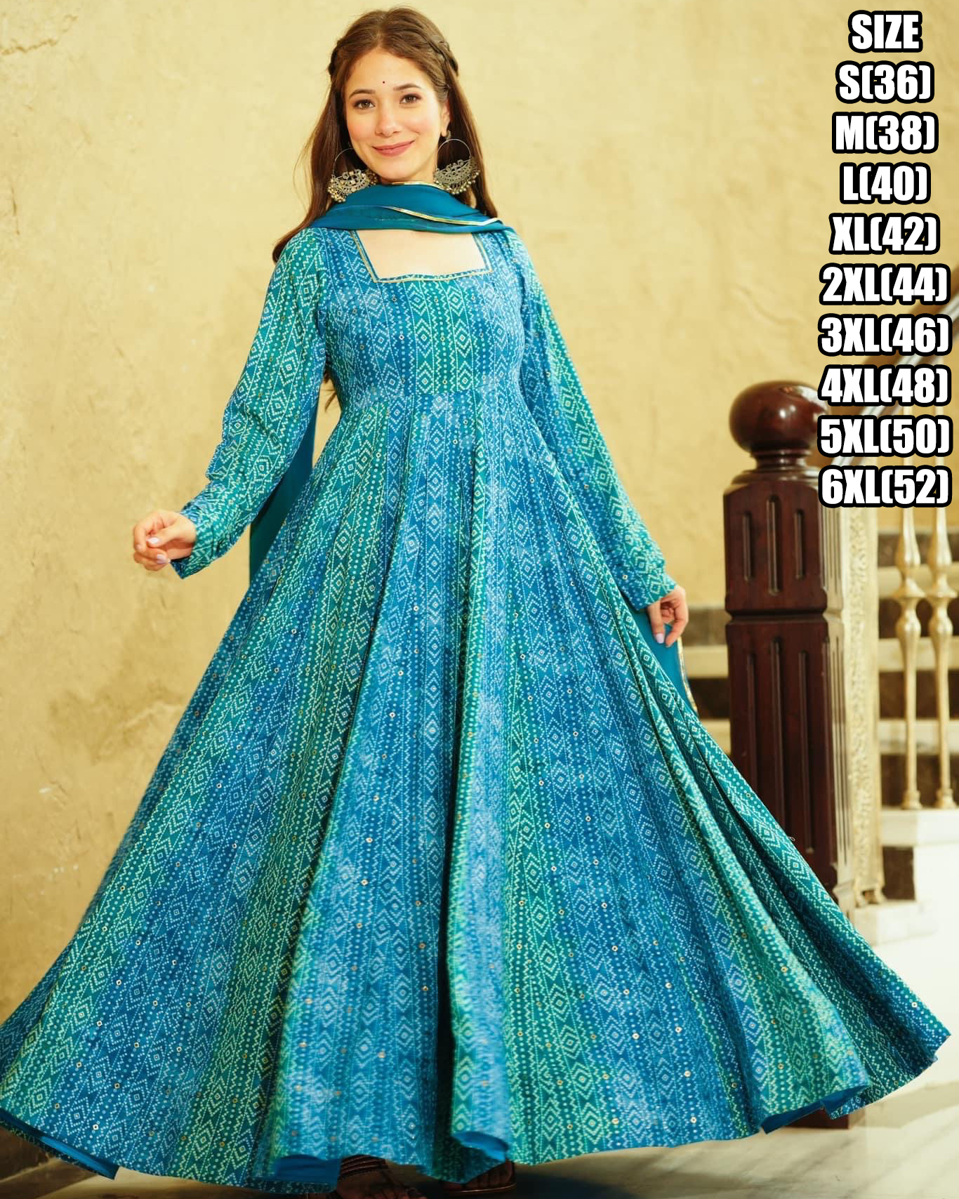 Women's Ready To Wear Heavy Georgette Digital Printed Gown With Dupatta